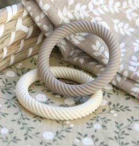 A Little Lovely Company - silikónové hryzadielka - taupe, 2 ks