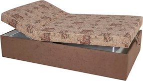 Polohovacia posteľ Alex140cm, hnedá (č.213/49 , matrace A do 90 kg)