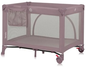 Lionelo - Cestovná postieľka LAURA Ružová (telová)