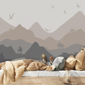 Fototapeta - Dinosaury - v odtieňoch (147x102 cm)