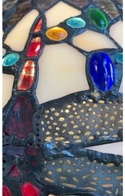 Nástenná lampa PESTRÁ VÁŽKA Tiffany Prezent 1711 vzor 22