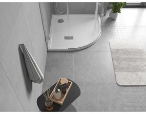 Mexen Flow, štvrťkruhová sprchová vanička slim 90 x 90 cm, biela lesklá, 46Q109090