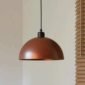 Duolla - Závesné svietidlo na lanku IRONLINE 1xE27/15W/230V pr. 27 cm medená/čierna