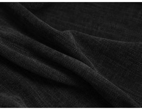 Čierna modulárna rohová pohovka (ľavý roh/do tvaru "U") Martina – Micadoni Home