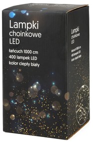 Vianočné interiérove svetielka 1000cm/400led teplá biela