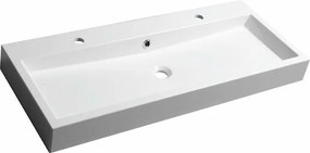 Sapho Orinoko umývadlo 100x42 cm 2 otvory pre batériu, s prepadom OR101