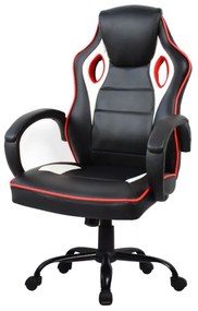 Herná kancelárska stolička s naklápacím mechanizmom, čierna