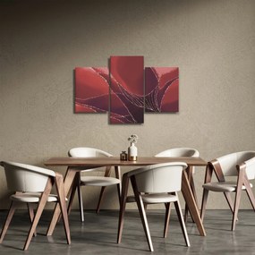 Obraz - Červená abstraktná kvetina N⁰2 (90x60 cm)