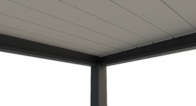 Záhradná hliníková pergola do steny 4x3 m (antracit)