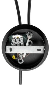 Moderná nástenná lampa čierna 2-svetlá s dymovým sklom - Atény