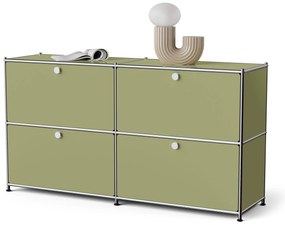 Vysoký kovový regál »CN3« so 4 výklopnými priečinkami, pistáciový