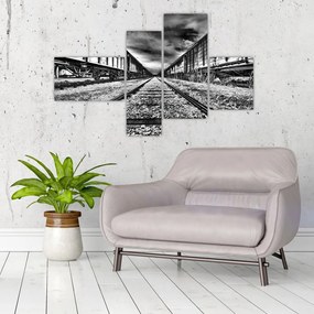 Železnice, koľaje - obraz na stenu