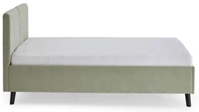 Svetlozelená čalúnená dvojlôžková posteľ s roštom 140x200 cm Piano – Meise Möbel