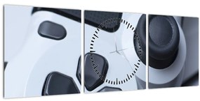 Obraz - Herný ovládač (s hodinami) (90x30 cm)