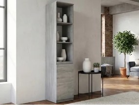 Regál s dvierkami Carlos, sivý betón, šírka 40 cm%