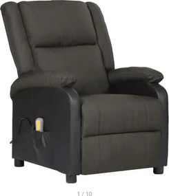 vidaXL Shumee polohovacie tmavo sivé umelá koža a textil, 329497