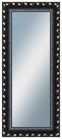 DANTIK - Zrkadlo v rámu, rozmer s rámom 60x140 cm z lišty ROKOKO čierna lesklá (2632)