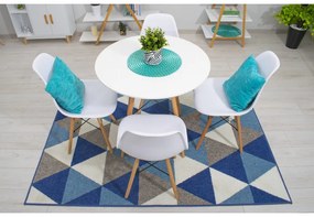 Jedálenská zostava TODI 80cm okrúhly stolový set biely + 4 stoličky OSAKA biele