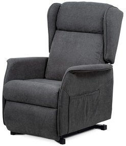 Autronic - TV a relaxačné kreslo "ušiak", elektrické polohovanie, 1 motor 230V/29V, poťah sivá látka - TV-1190 GREY2