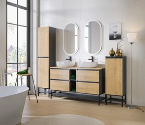Comad Spodný rozširovací diel pre umývadlové skrinky s doskou Monako Grey Oak 20 sivá