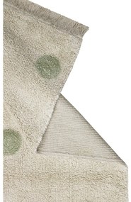 Kaki krémový prateľný ručne tkaný bavlnený detský koberec 120x160 cm Hippy Dots Olive – Lorena Canals