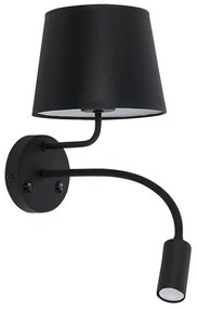 Toolight Toolight, nástenné svietidlo LED 3W+1xE27 APP1610-2W, čierna, OSW-01593