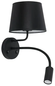 Toolight Toolight, nástenné svietidlo LED 3W+1xE27 APP1610-2W, čierna, OSW-01593