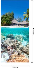 Fototapeta na dvere - Pláže na tropickom ostrove (95x205cm)