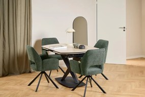 Rozkladací jedálenský stôl Morella 120/180 cm béžový/čierny