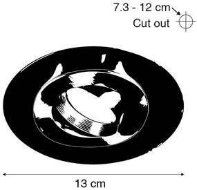 Okrúhle zapustené bodové svetlo oceľové sklápateľné s plniacim krúžkom - Edu