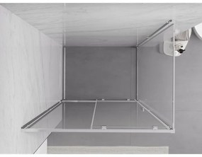 Mexen Exo, sprchovací kút s posuvnými dverami 120 x 70 cm, 6mm číre sklo, chrómový profil, 8151-120-070-01-00