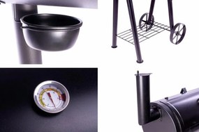 Garthen 62836 Záhradný gril s udiarňou XL - 120 x 55 cm