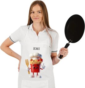 Kuchynská zástera Pasta EMI, biela