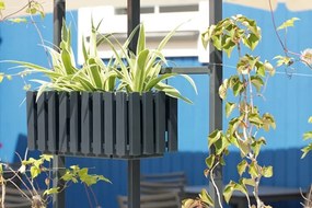 Samozavlažovací plastový balkónový kvetináč DDEF400W 38 cm - hnedá