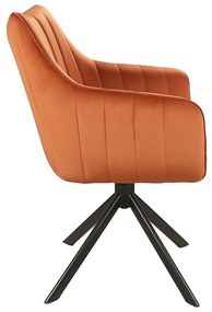 Jedálenská stolička Azalia Velvet, oranžová / čierna
