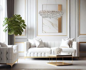 Stropné osvetlenie v štýle glamour do jedálne nad stôl Barletta lesk