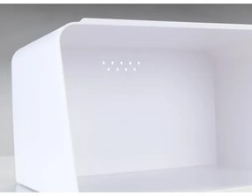 WENKO 54099100 - Chlebovnica KUBO 35 x 26,5 cm biela/hnedá