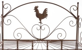 Kovová polica regál Maia - Hnedá antik