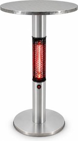 Vyhrievaný barový stôl s infražiaričom, výška 1130 mm, 1500 W, Ø 600 mm, nerezový