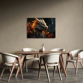 Sklenený obraz - Drak (70x50 cm)