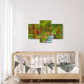 Detský obraz so zvieratkami (90x60 cm)