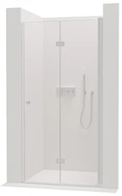 Cerano Volpe, skladacie sprchové dvere 100x190 cm, 6mm číre sklo, chrómový profil, CER-CER-423303
