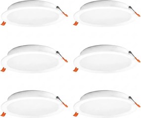 Osram - SADA 6× LED podhľadových svietidiel ESSENTIAL LED/18W/230V Ø 22 cm biela