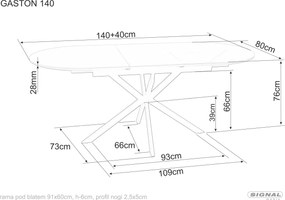 SI Keramický stôl Gaston 140
