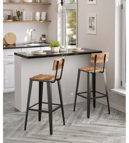 Barová stolička AVEN hnedá/čierna