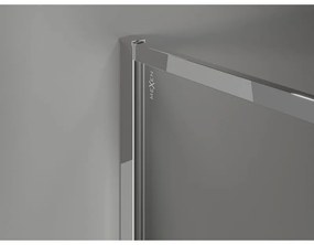 Mexen Kioto-F, sprchová zástena s rámom 110 x 202 cm, 8 mm sklo námraza, chrómový profil, 800-110-104-01-30
