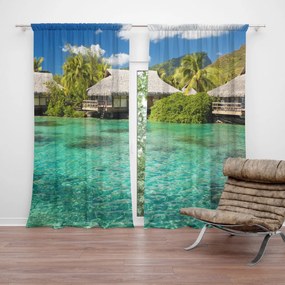Sablio Záves Chatky na mori: 2 ks 140x250 cm