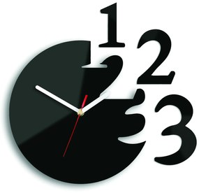 Nástenné hodiny Numero čierne