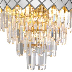 Luster Carisma, 1x krištáľové/chrómové kovové tienidlo, (fi 50cm), ch