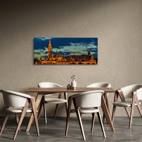 Obraz osvetlenej stavby (120x50 cm)